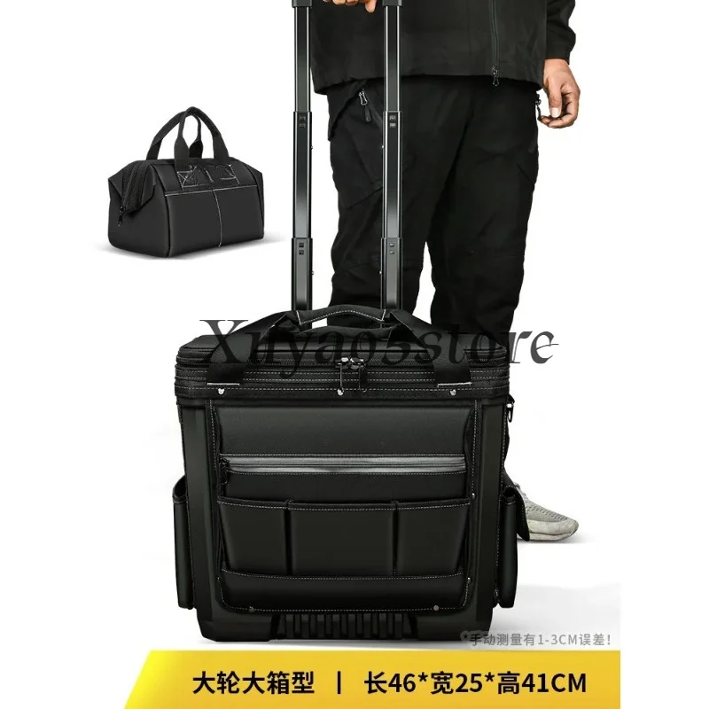 Professional Multifunctional Toolkit With Wheels Electrician Backpack Portable Trolley Tools Electrical Construction Sites