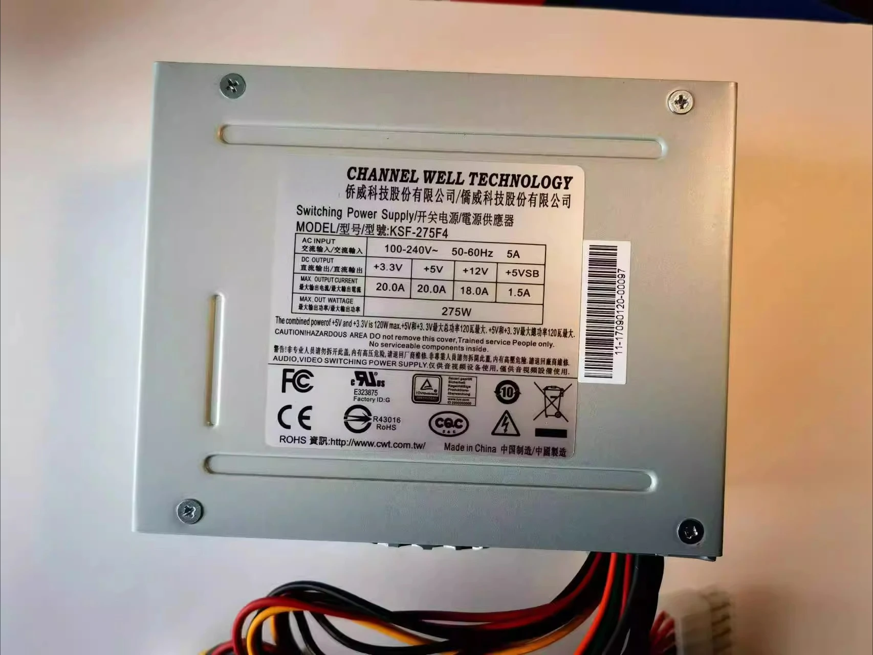 

Для блока питания 16-дискового рекордера DPS-250AB-101B FSP300-60GNV-5K CWTKSF-275F4