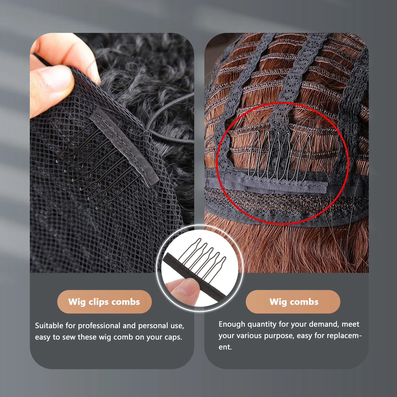 

25Pcs Steel Teeth Clips Combs for Caps Hair Fixing DIY Hairpiece Accessories Teeth Combs Hair Accessories
