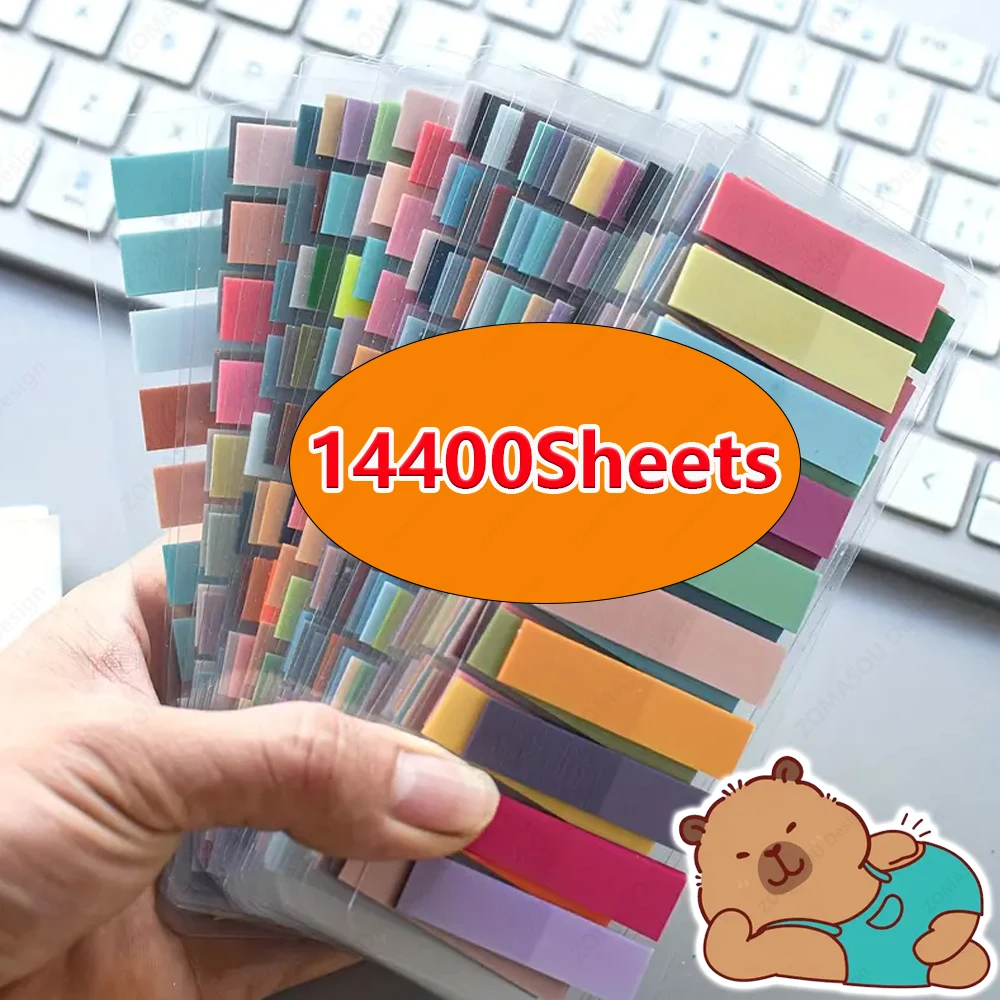 14400-200 แผ่นโปร่งใสโน้ตบุ๊คแท็บดัชนีบันทึกสร้างสรรค์แผ่นบันทึกช่วยจำโรงเรียนสำนักงานเครื่องเขียนสติกเกอร์กาวในตัว
