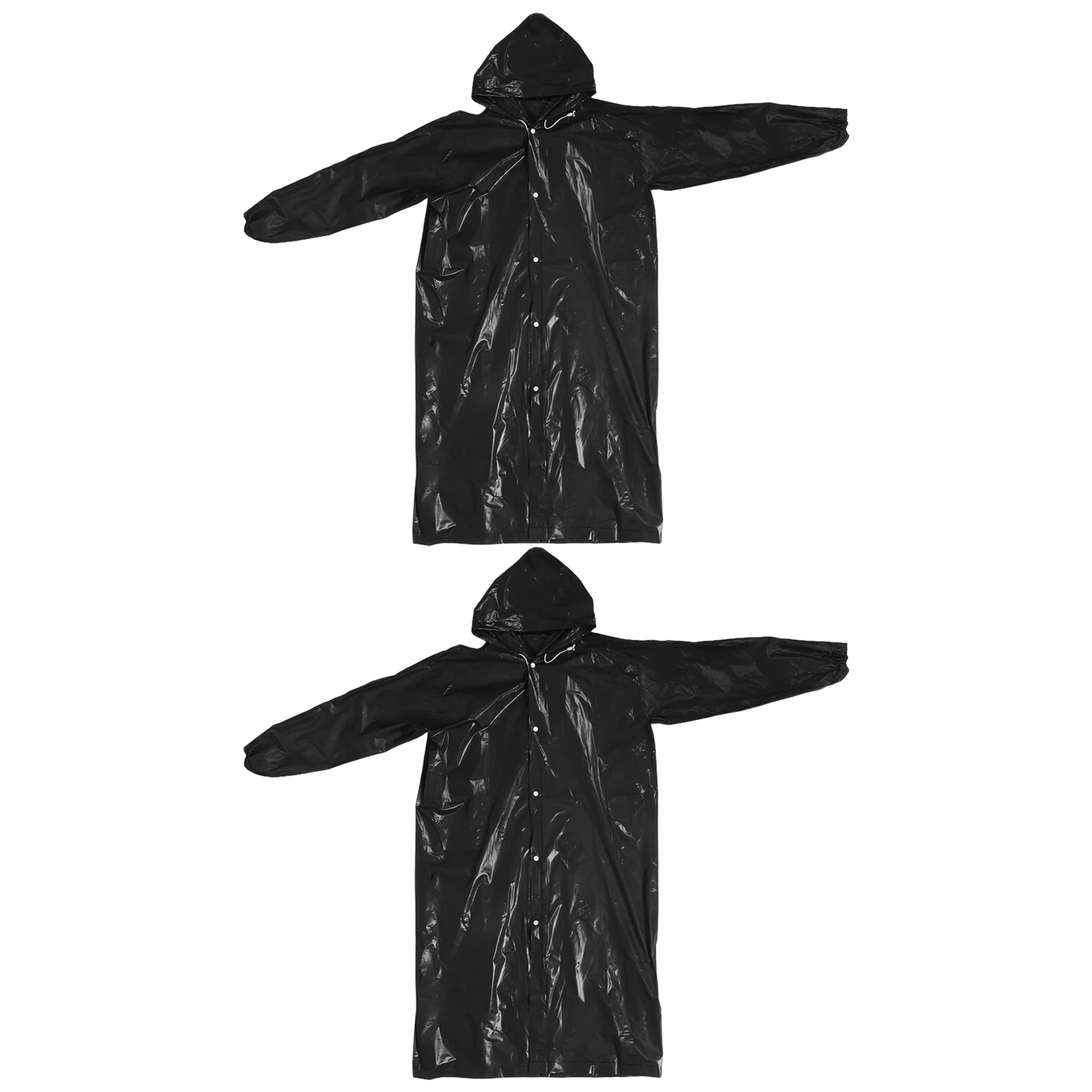 

2 Pcs Adult Transparent Raincoat Eva Heavy Cycling Jackets Backpacking Poncho