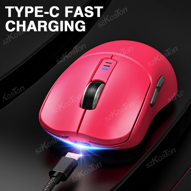 AULA SC580 Tri-Mode 2.4G/BT5.0/Wired Wireless Gaming Mouse with Anti-Slip Stickers Rechargeable 10000 DPI Mice for PC Laptop Mac