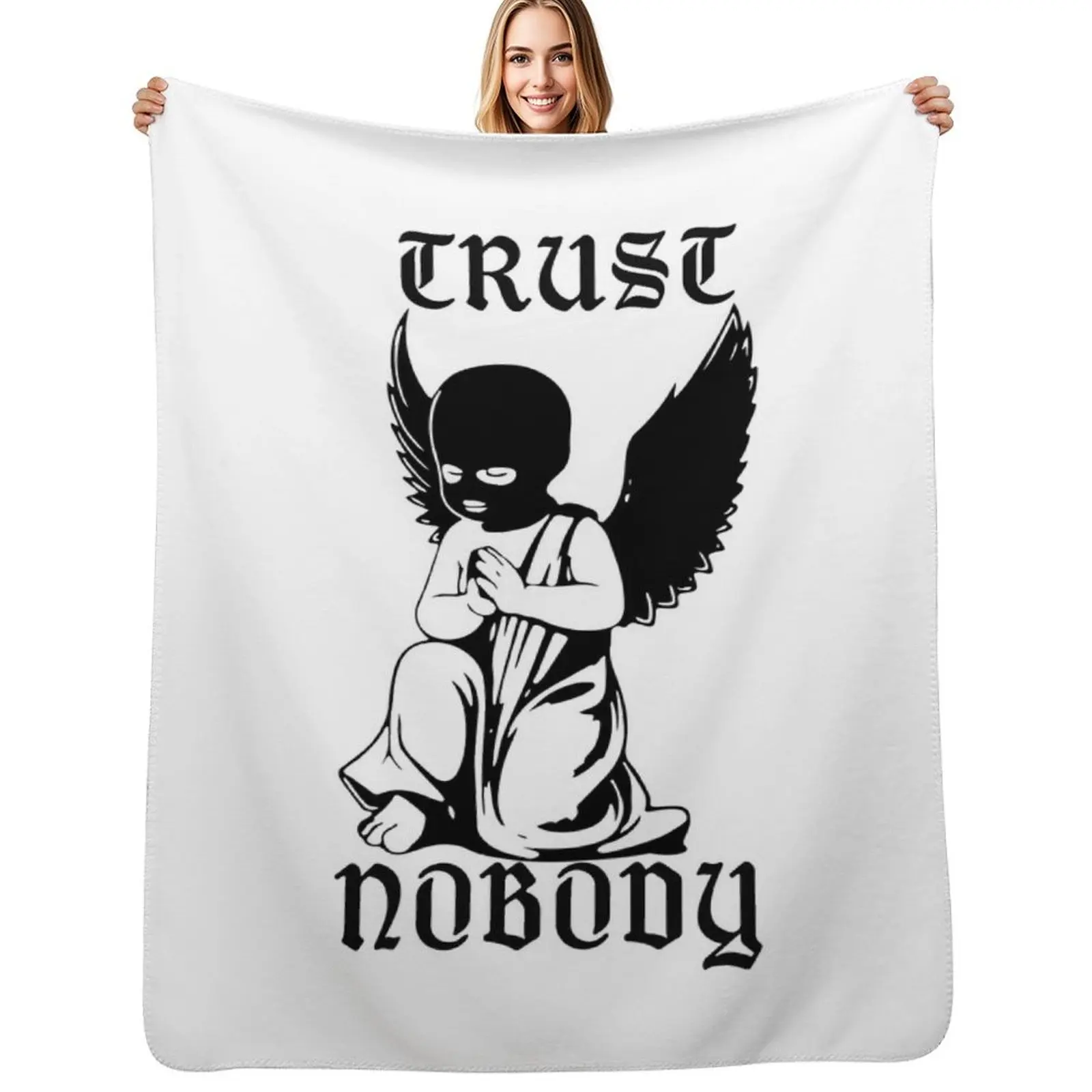 

Trust Nobody Throw Blanket Warm Weighted manga Large Blankets