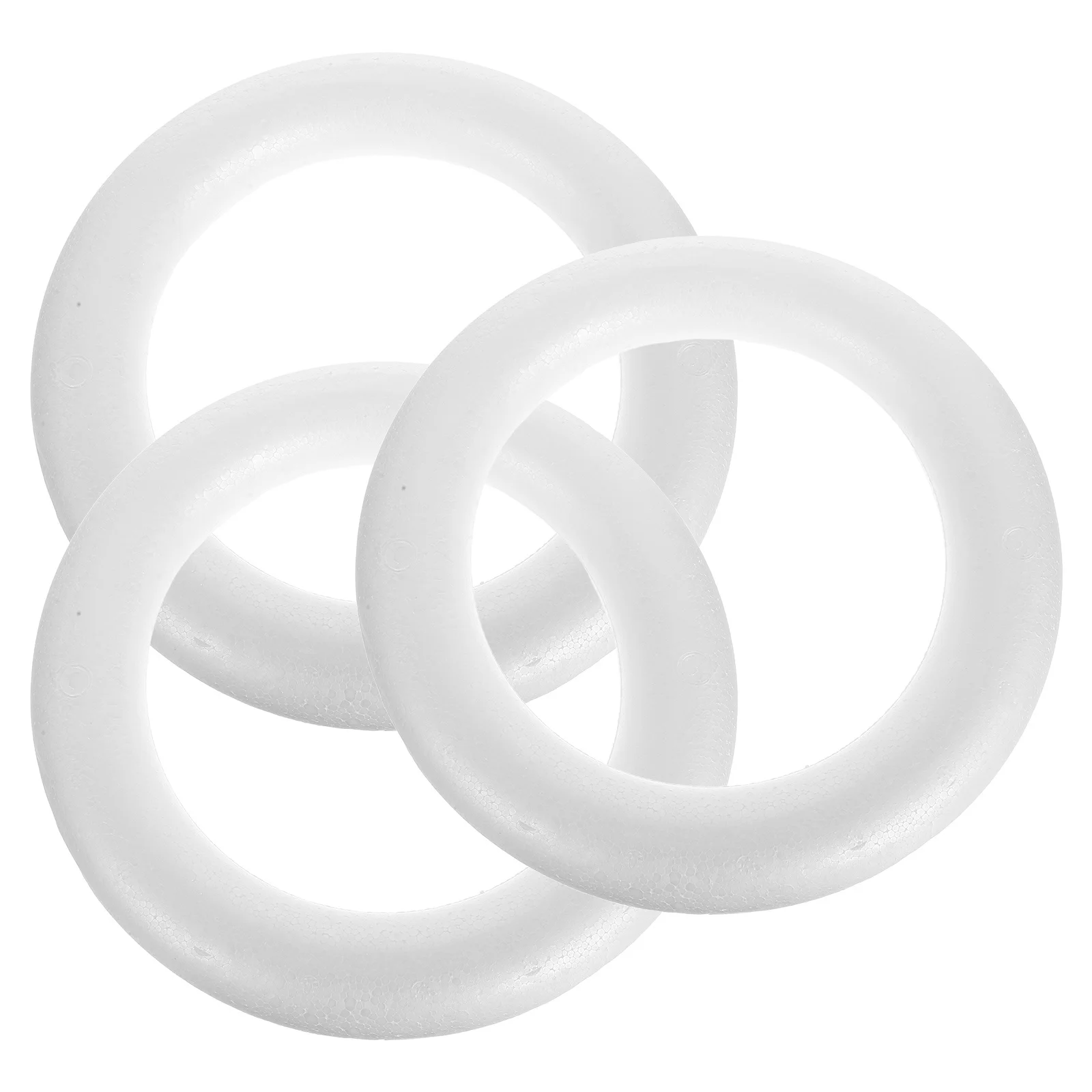 

3Pcs Round Foam Wreath Circles White Polystyrene Foam Rings Wedding Floral Arrangements DIY Craft Decorations 25x3.9cm
