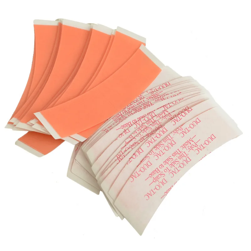 36pcs Duo-Tac Double Side Adhesive Tape for Toupee Wig Poly Mesh Hair System Easy Cleanup Tape image 5