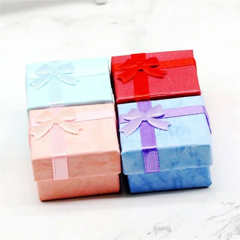 1pcs Ring Storage Box Earring Gift Box Paper Jewelry Packaging Container Jewelry Box Display Caja De Anillo Christmas Box