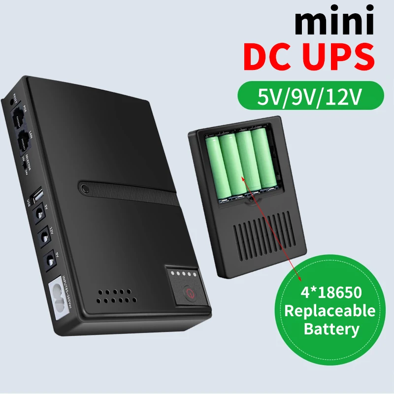 Mini Portable UPS 5V, 9V, 12V Uninterruptible Power Supply Multipurpose UPS Battery Backup For Wifi IP Cam Small UPS No Battery