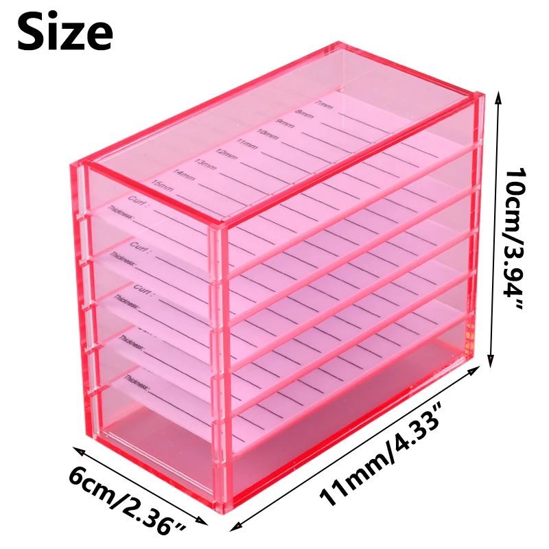 5 Layers False Eyelash Storage Box Acrylic Pallet Eyelash Grafting Pallet Eyelash Extension Supplies Holder Makeup Accessories