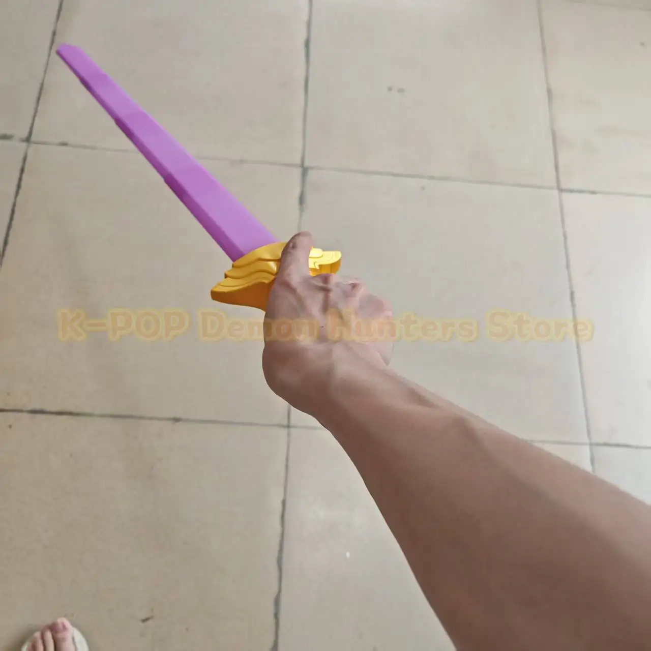 New Rumi Cosplay 3D Printed Long Knife Girls Group Roleplay Sword Ornament Props Demons Hunter KPop Costume Accessories
