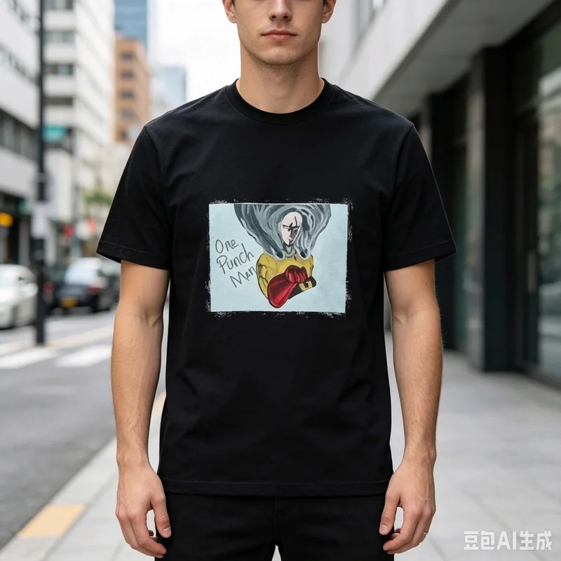 Vintage One Punch Man Tee Saitama Hero Training Manga Print Mens Womens Casual Short Sleeve T Shirt  Y2k Clothes