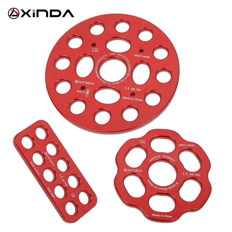 XINDA Accessory Split Rope Plate Divide Hole Force Plate Outdoor Professional Hole Plate Rock Climbing Equipment