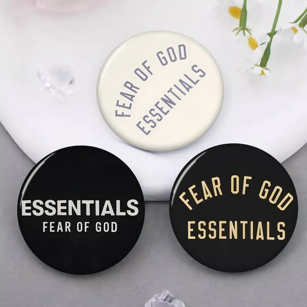 Streetwear F-FEAR O-F G-GOD 58mm Cute Series Pins Funny Badge Interesting Animals Brooches Backpack Clothes Gift Accessory