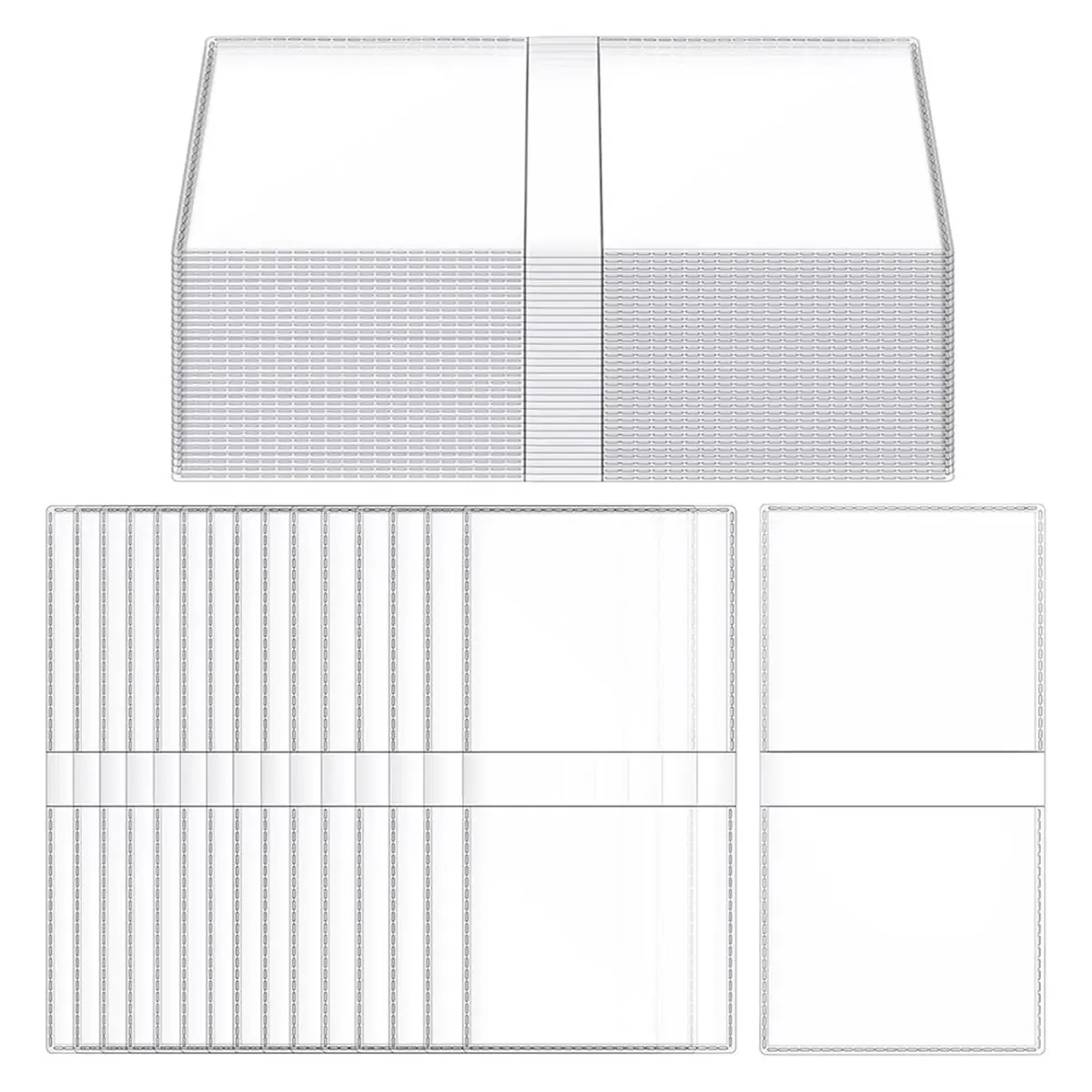 REST 200Pcs 2.5 X 2.5 Double Pocket Coin Flips Clear Coin Collector Protectors Individual Plastic Sleeves Holders