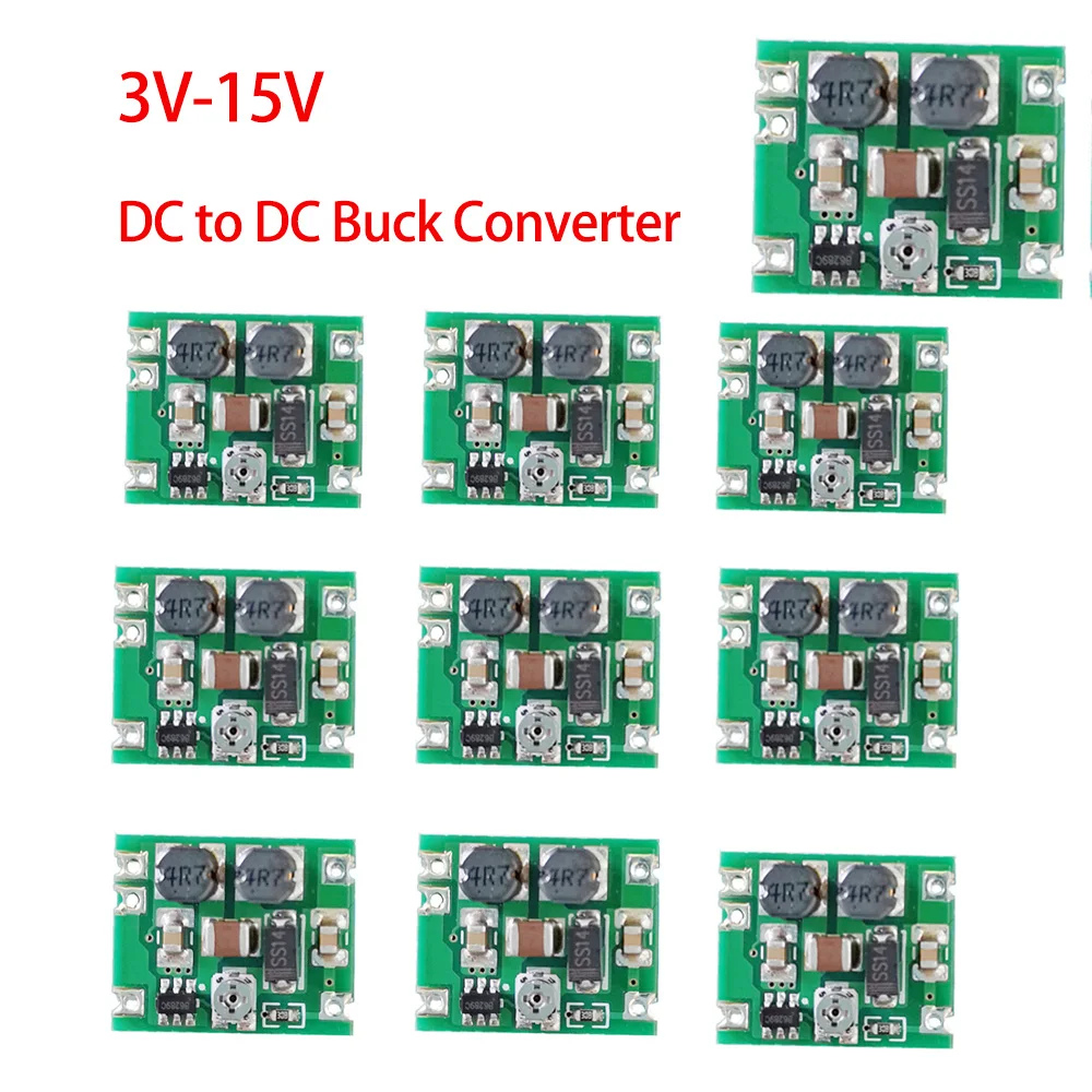 1/5/10pcs DC to DC Buck Converter 3V to 15V Power Supply Step Down Module Adjustable Automatic Buck-boost Regulator