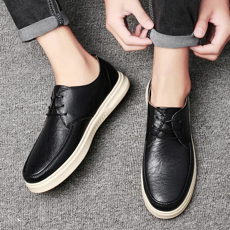 Genuine Leather men shoes lace up Breathable Casual Men oxfords  Shoes Man Moccasins Driving Brand men shoes Desginer