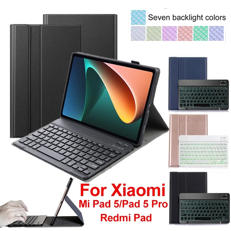 

Чехол для планшета с клавиатурой для Xiaomi Pad 5 Pro 11 2021 Mipad 5 Mipad 6, чехол для Redmi Pad 10,61, клавиатура