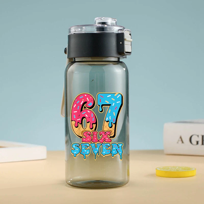 재미있는 67 육세(六世) 창의적인 만화 물컵 브레인로트(Brainrot) 학생 애니메이션 휴대용 물병 사무실 패션 음료컵