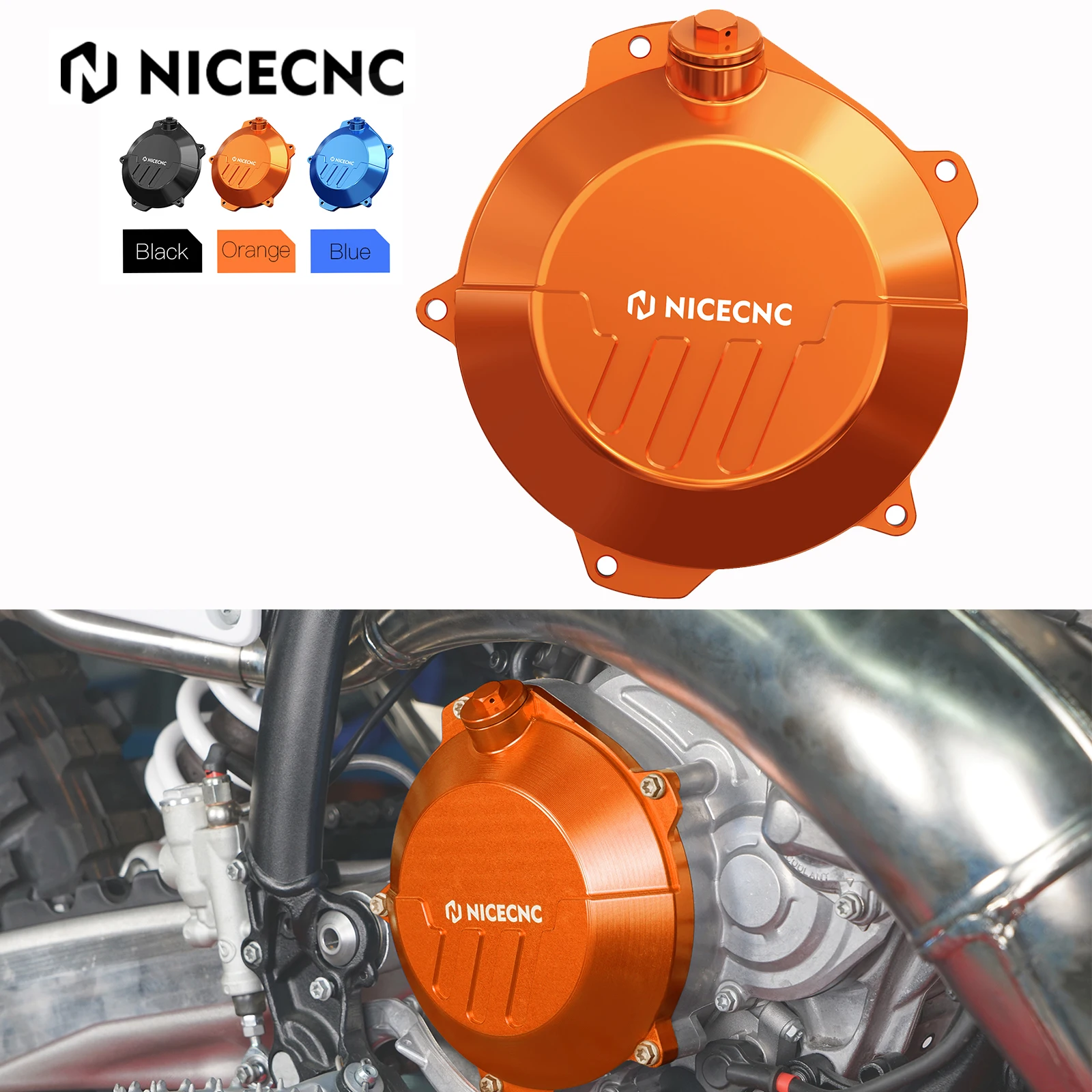 

NICECNC For KTM EXC 300 SX-F 450 SMR 450 XC XC-W 300 EXC XCW XC SX 250 300 SXF XCF 250 350 450 2024-2025 Reinforced Clutch Cover