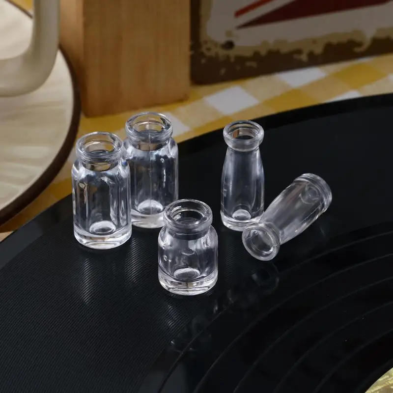 Dollhouse Miniatures Simulation Tableware Mini Cup Ice Cream Bowl Plastic Model Transparent Goblet Accessories 20pc/lot
