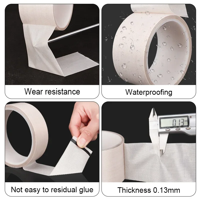 Nastro adesivo in PTFE ad alta temperatura, resistente al calore, resistente all'abrasione - Per macchine per pressa di calore, sigillatrici sottovuoto, guide per cassetti