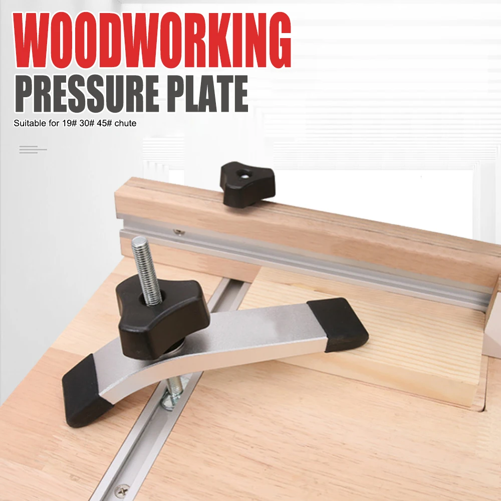 Woodworking T Track Slider M8 T Screw M8 Nut Saw Table Acting Hold Down Clamp for T-Slot T-Track Woodworking DIY Tools