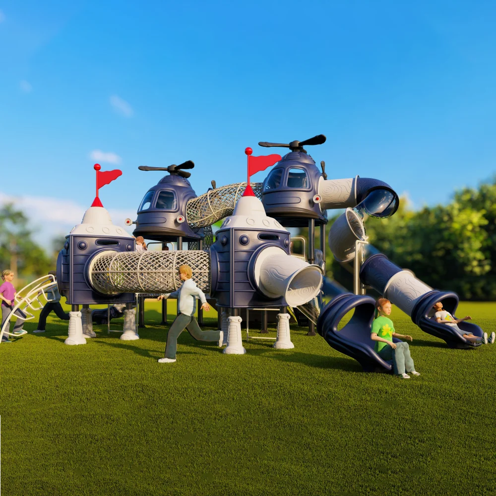 

Детский уличный игровой комплекс Boke с защитой от столкновений, пластиковая горка, аттракцион, сертифицирован CE, на 25 человек