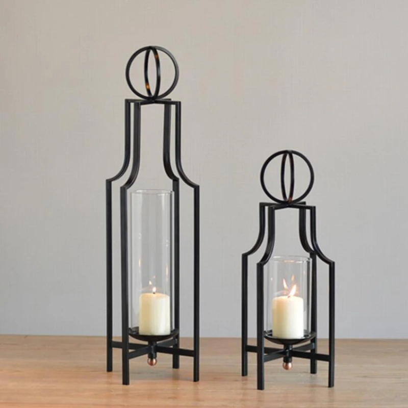 

Custom long-stemmed hanging brass candlestick