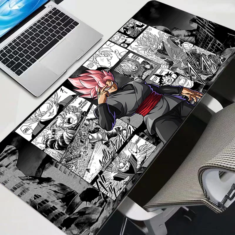 Mauspad Gaming Tastatur Teppich Laptop Japan Cool Anime DBZ Mauspad XXL Black Dragon Ball Schreibtischunterlage PC Gamer Teppich Mousepad