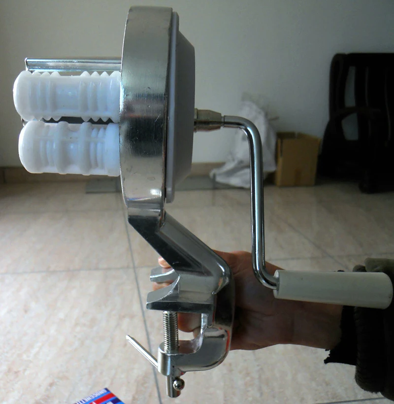 Manual Noodle Machine Silver Aluminum Alloy Manual Fettuccine Noodle Press Home Kitchen Pasta Cooking Assistant