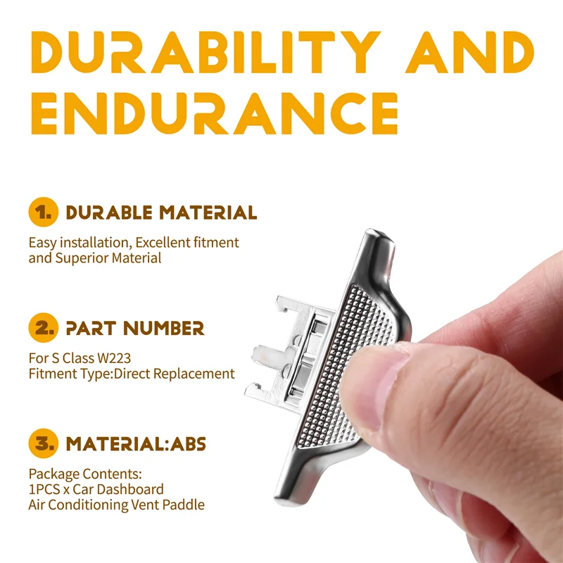 

X39A-Car Dashboard Air Conditioning Vent Paddle Adjustment Paddle For Mercedes Benz S Class W223 Air Outlet Clip Tab Repair