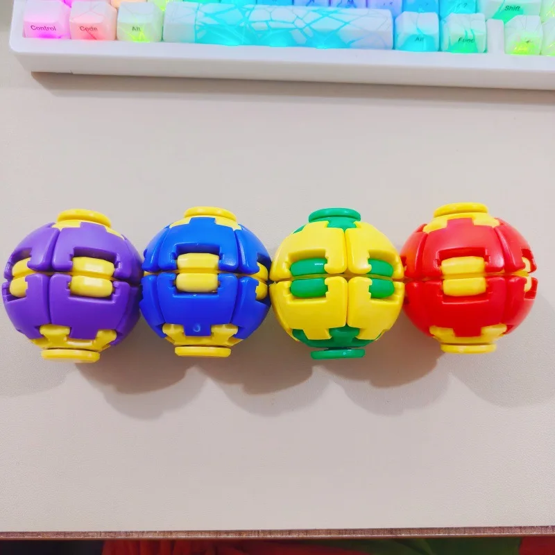 New Press To Spin Fidget Ball, 3D Printed 2-in-1 Fidget Spinner, Sensory Stress Reliever Desk Toy for Adults Birthday 2026 Gifts