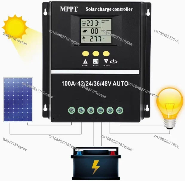 

Y&H 60A 80A 100A MPPT Solar Charge Controller 12V 24V 36V 48V Solar Panel Battery Intelligent Regulator for Lead-acid/Lithium