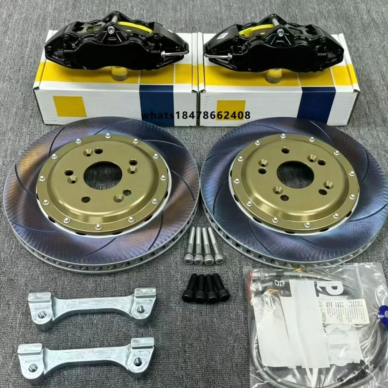 

Brake Accessories 9200 300mm 16inch Wheel 4-pot Brake Caliper Kit Golf Focus Fiat 500 Panda