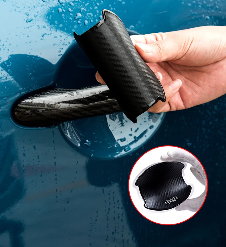 Auto türgriff Kratz schutz Kohle faser Auto türgriff Schüssel Aufkleber für Mini Cooper f54 f55 f56 f60 r50 r52 r53 r56 r57 – Detail 6