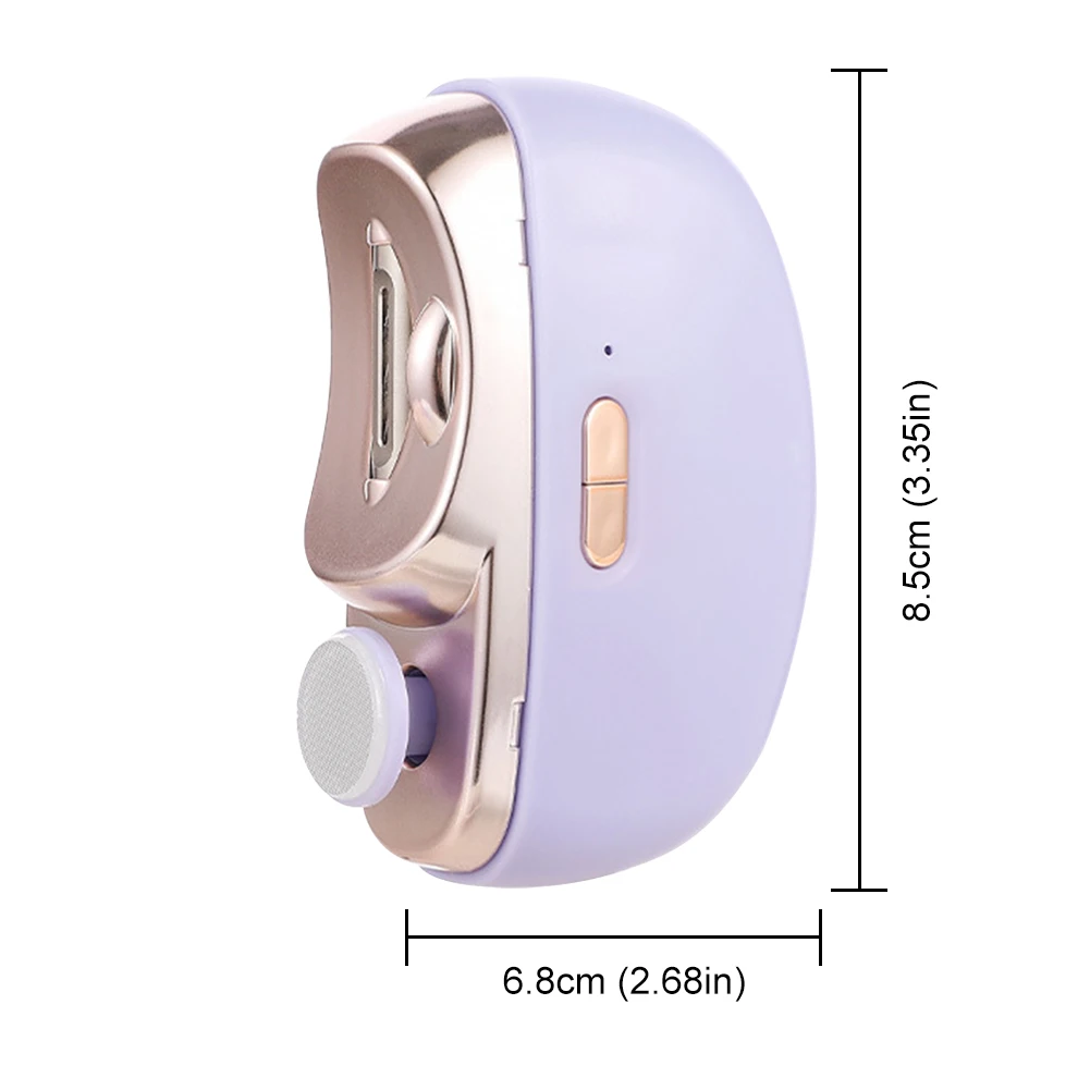 Coupe-ongles électrique automatique de sécurité, rechargeable, avec fonction de ponçage et de polissage, et éclairage intégré, pour enfants et adultes