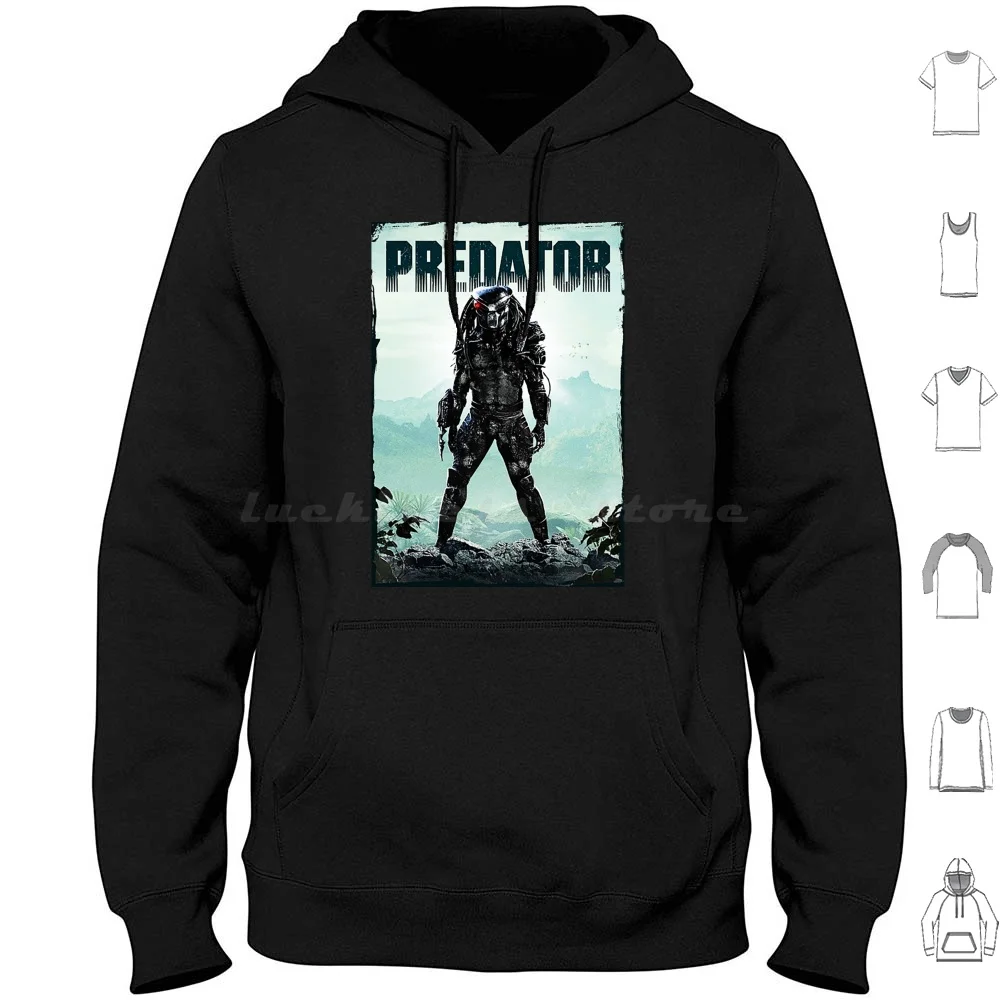 Movie Hoodies Long Sleeve Movie Horror Film Arnold Arnold Schwarzenegger Schwarzenegger Sci Fi Skull Animal Arnie