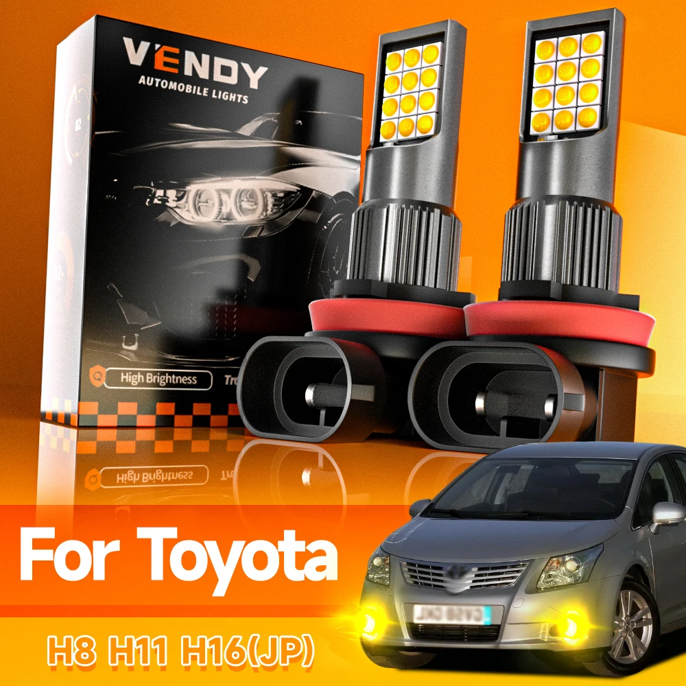 2pcs LED Fog Light Blub H11 H16 Lamp For Toyota Auris Yaris Prius V C Camry Sienna RAV4 Avensis T25 T27 4Runner Tacoma Avalon