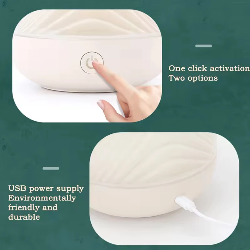 مرطب هواء بمناظر طبيعية إبداعية، موزع روائح USB مع ضوء LED، تحكم في تعديل سرعتين لهدية مكتب غرفة النوم المنزلية