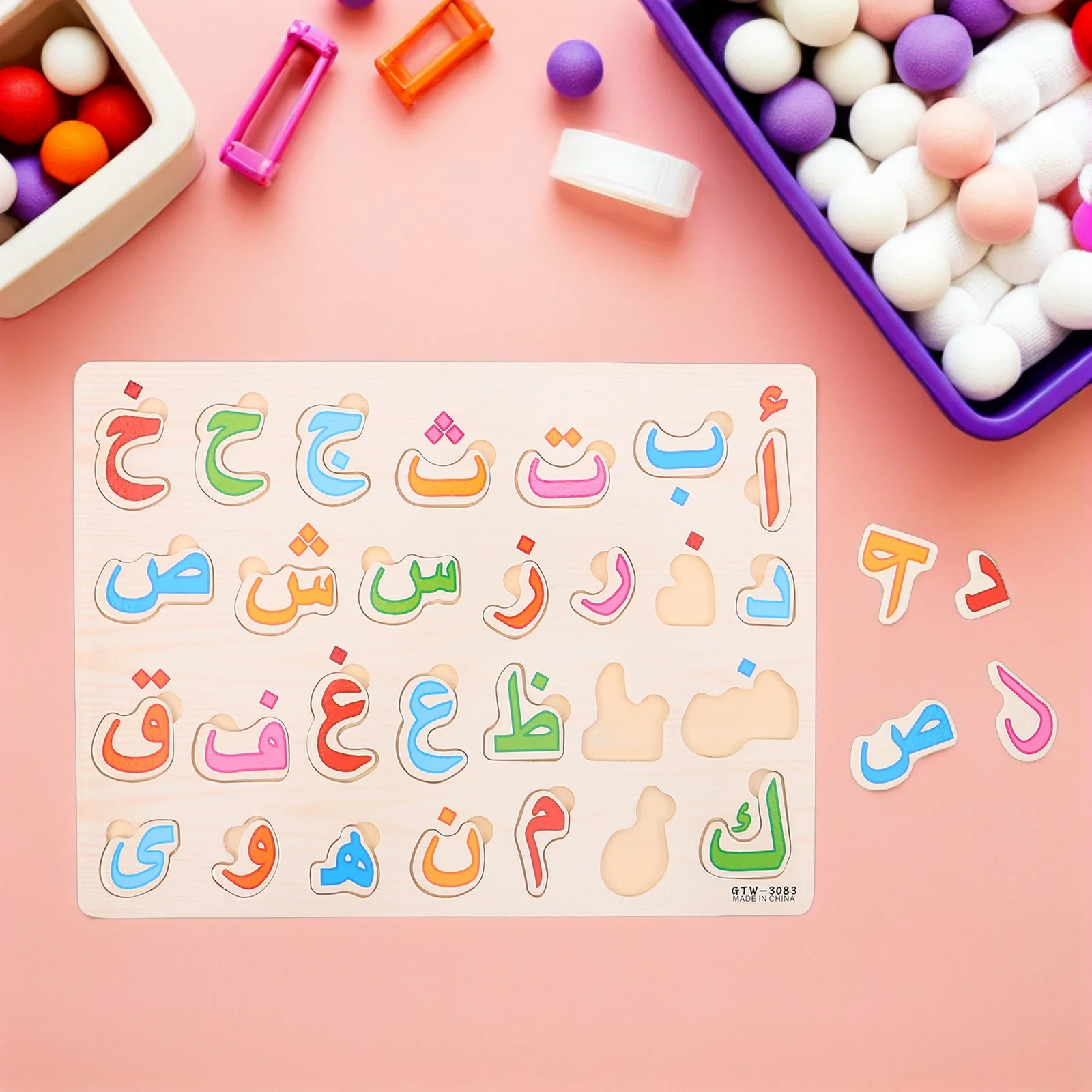 

Early Education Puzzle 36 Piece Colorful Wooden Sets for Kids Learning Development Cognitive Skills Educational