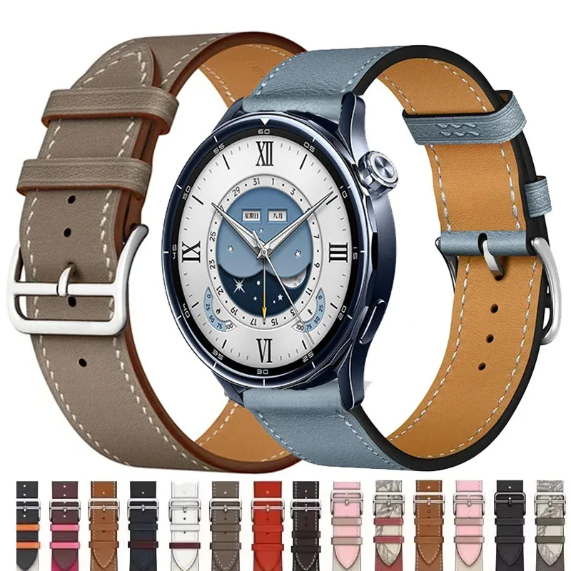 Correa de cuero deportiva de 22mm para Xiaomi Watch 5 S5, pulsera con lazo para Xiaomi Watch 2Pro/Mi Color 2/S4 S3 S2 S1 Active S1Pro
