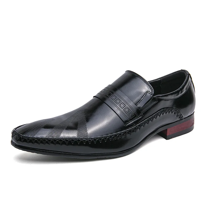 

Luxury Dress Shoes Man Classic Leather Shoes Brand Men's Italian Pointed Toe Business Formal For Men Oxfords Loafers