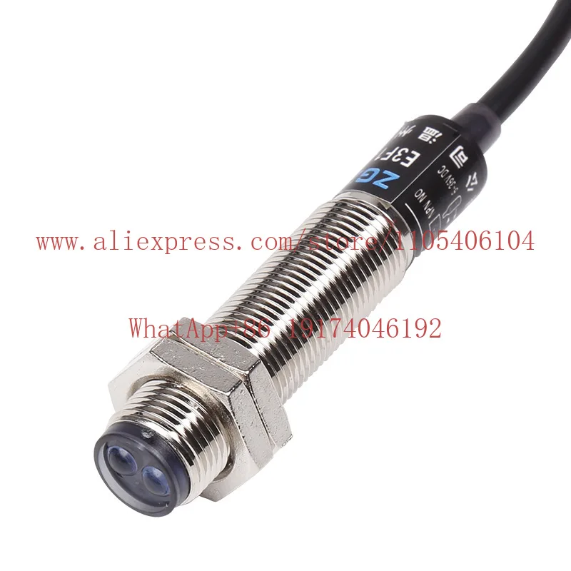 M12 photoelectric switch diffuse reflection E3F1-DS5C4 DC three-wire NPN normally open 24V infrared induction sensor