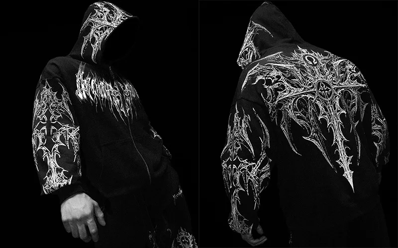 Breathedivinity Gothic-style American street sports fitness loose