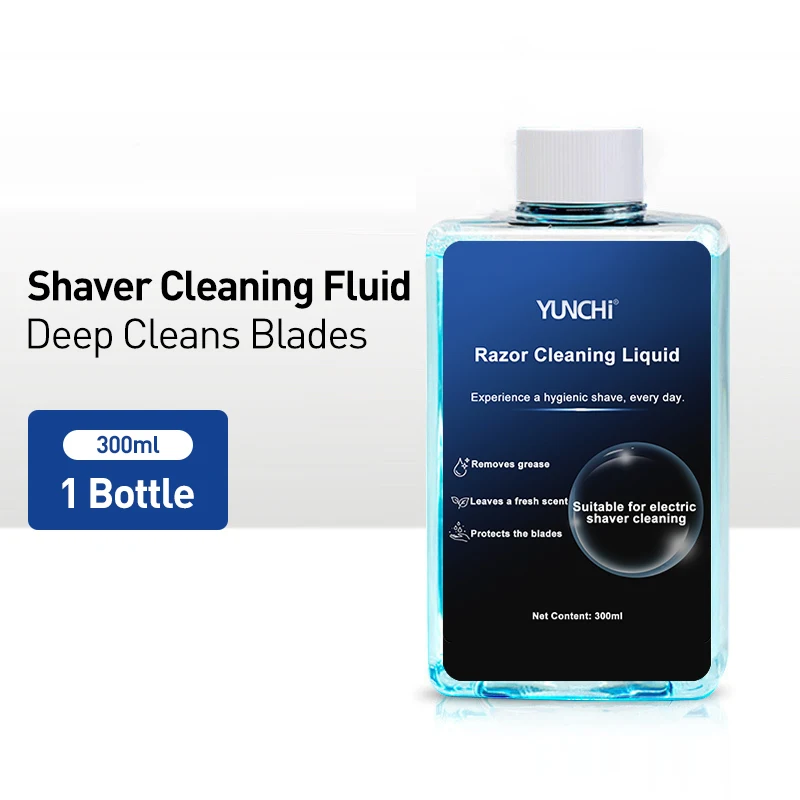 300Ml Electric Shaver Cleaning Solution Compatible with Philips and Braun Cleaning Stations Alcohol-Free Shaver Cleaningsolution