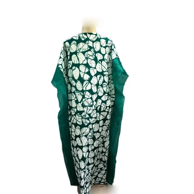 

2025 Fashion Dubai Abaya For Women Summer Short Sleeve Cotton Print Dress Loose Lady Maxi Islam African Dress