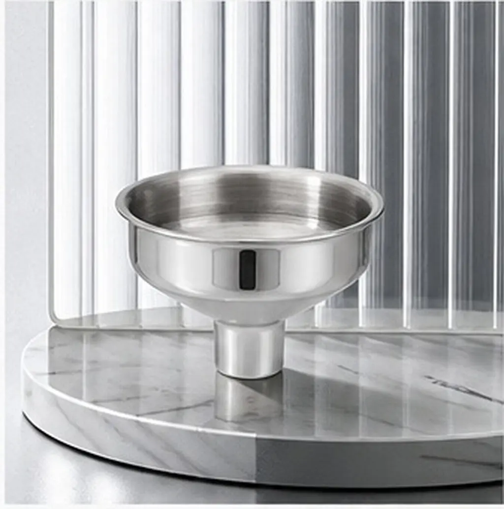 Portable 8Mm Stainless Steel Funnel Leak Proof Wine Flask Filler Funnel for Hip Flasks Filling Small Opening Bottles