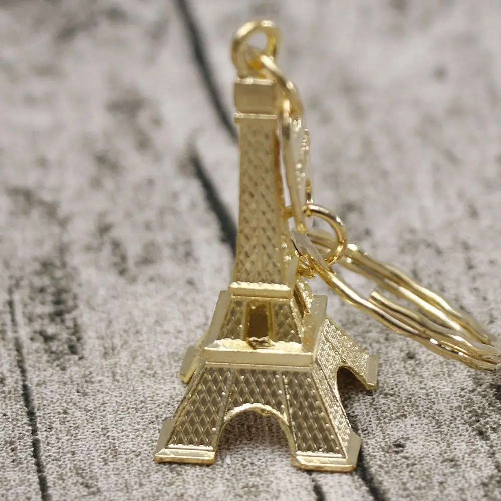 Eiffel Tower Keychain New Car Metal Keyring Retro Bag Hanging Pendant Decoration Paris Tour Souvenirs Gift for Women Men