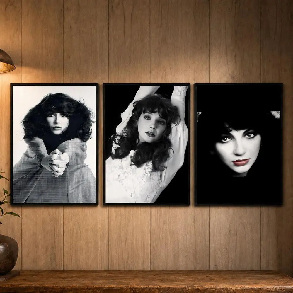 Iconic Alternative Singer Kate Bush Poster Self-adhesive Art Poster Decoracion Painting Wall Art White Kraft Paper Home Decor