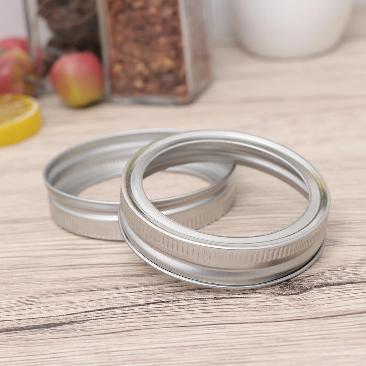 

10 PCS Regular Mason Jar Lid Ring Can Lids Canning and Rings Wide Mouth Replacement Silver