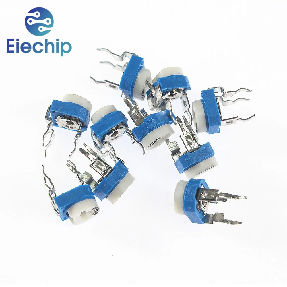 160pcs RM065 Vertical Blue White Adjustable Resistor Kit 100 Ohm -2M Ohm 16 Kinds * 10 PCS=160PCS Potentiometers